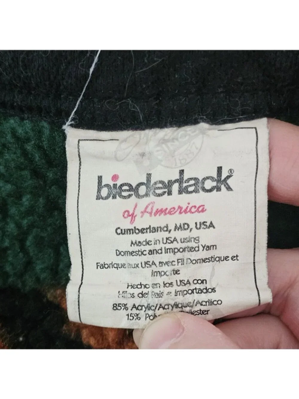 Vintage Biederlack Reversible Deer Buck Doe Southwestern Blanket 52” By 75”